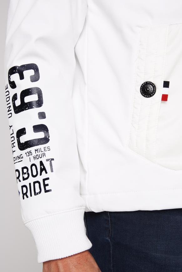 Softshelljacke im Materialmix mit Artworks