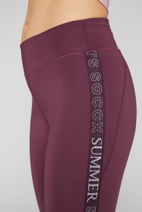 Sport Leggings mit Logo-Tape an den Seiten