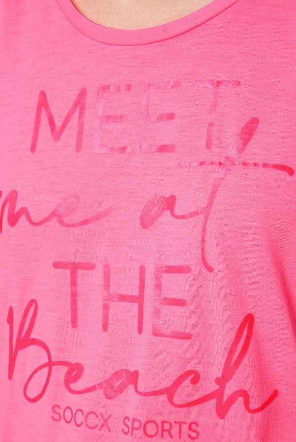 Sport T-Shirt mit tonigem Wording Print
