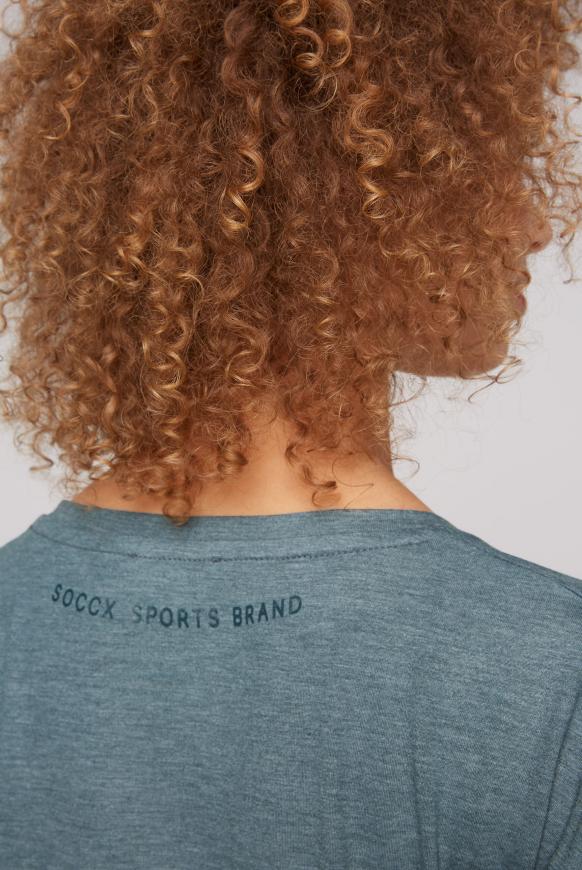 Sport T-Shirt mit tonigem Wording Print
