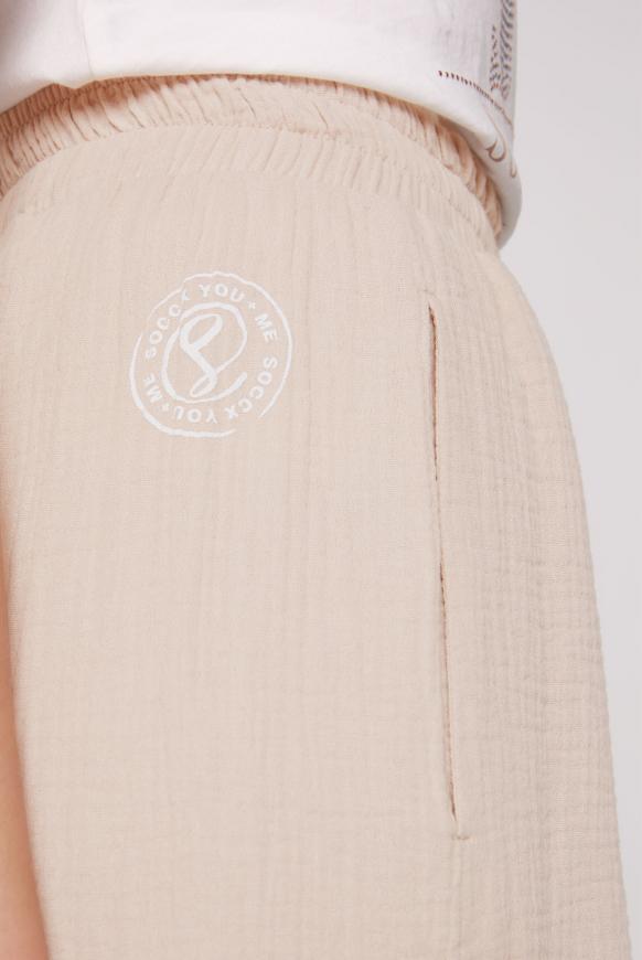 Strukturierte Shorts aus Musselin