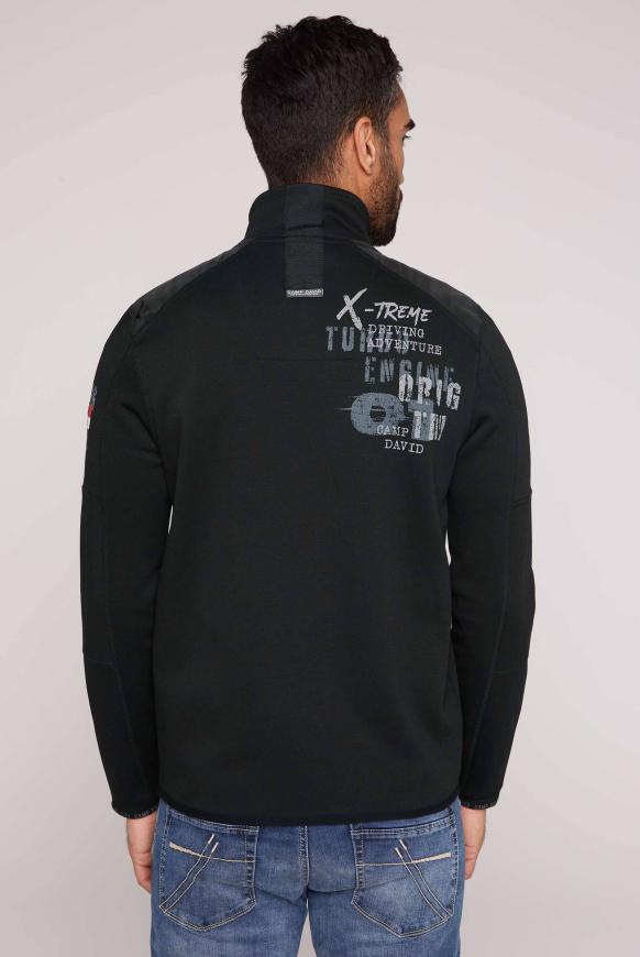 Sweatjacke mit Schulter-Patches und Artworks