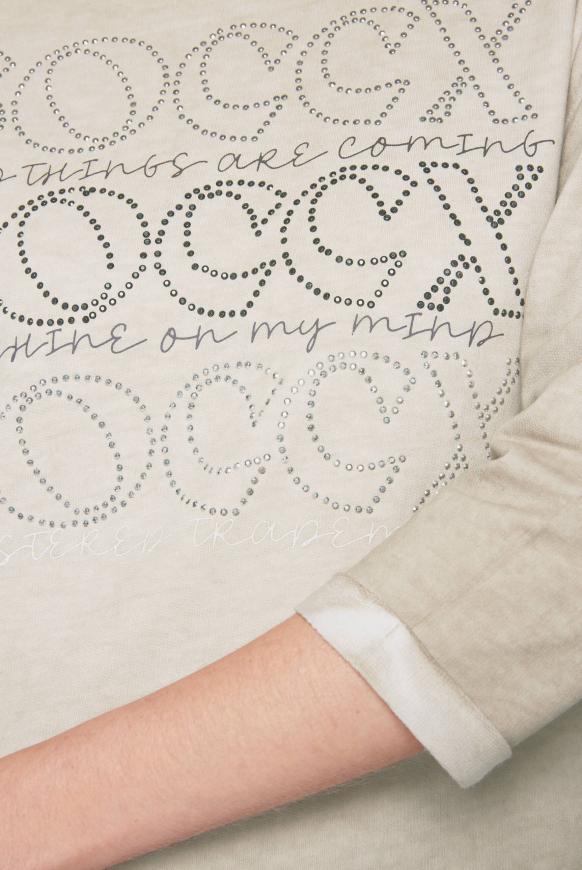 Sweatshirt mit 3/4-Arm und Artwork