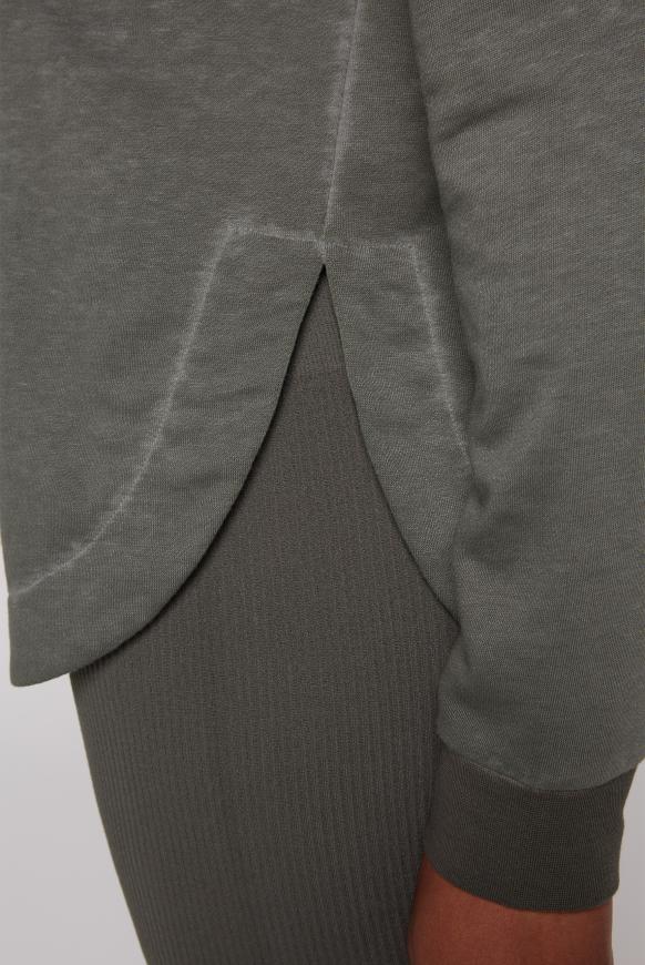 Sweatshirt mit abgerundetem Saum