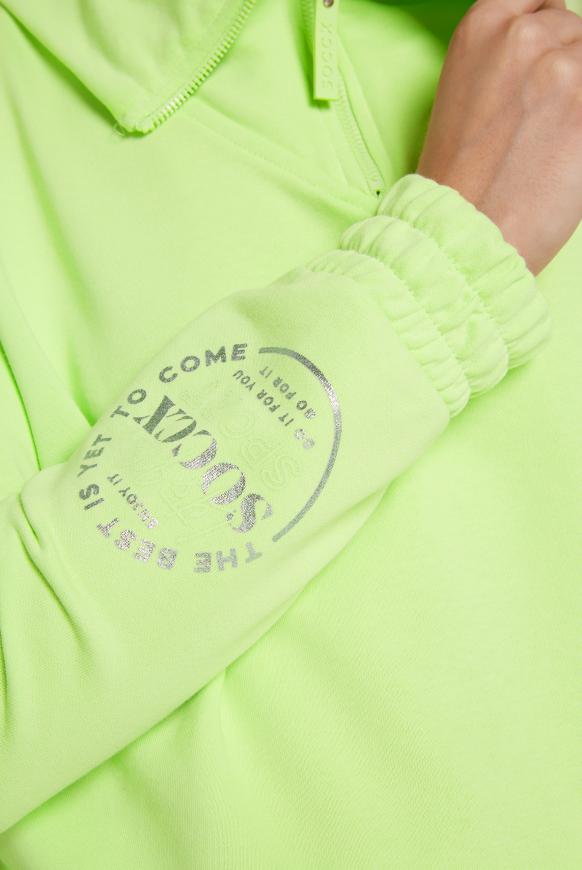 Sweatshirt mit hohem Kragen und Rücken-Print