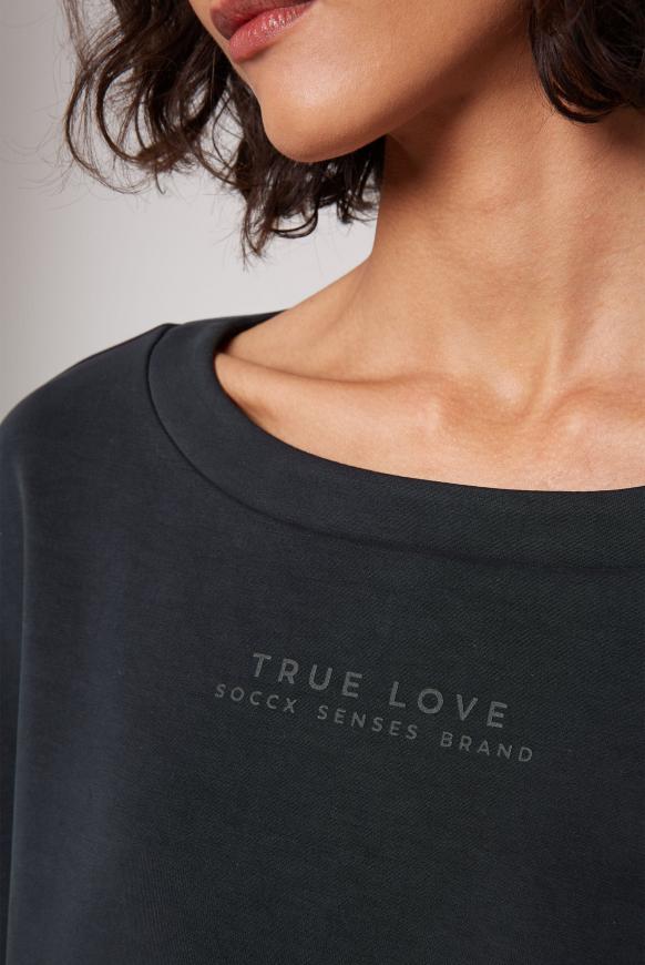 Sweatshirt mit tonigem 3D-Rubber-Print