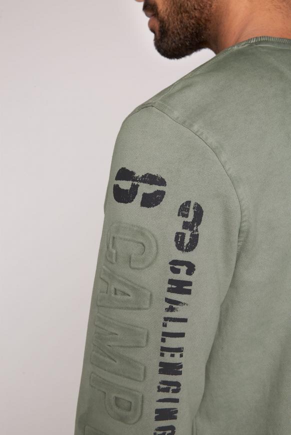 Sweatshirt Oil Dyed mit Logo-Prägung