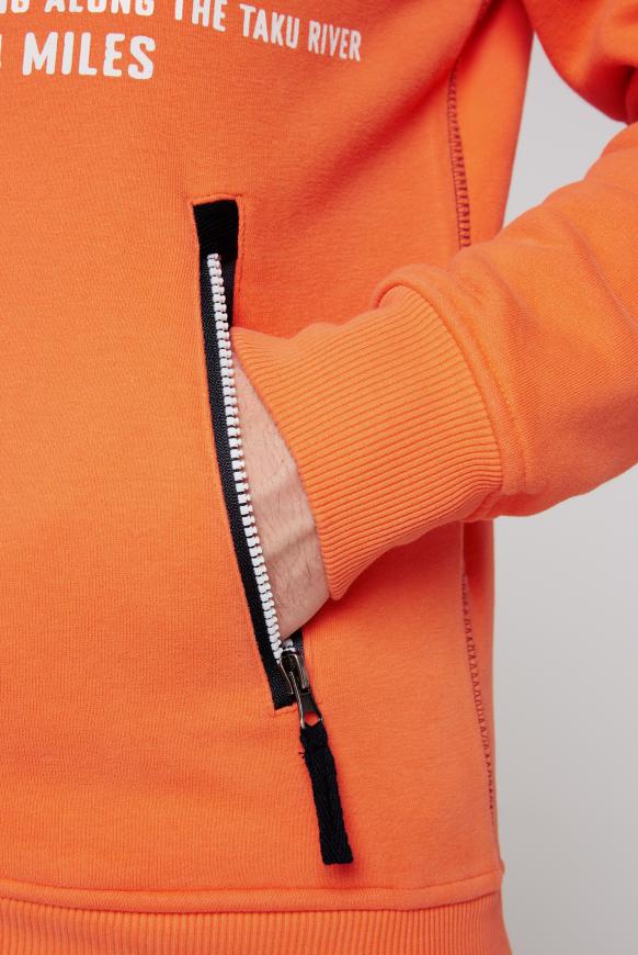 Sweatshirtjacke mit Label-Applikationen