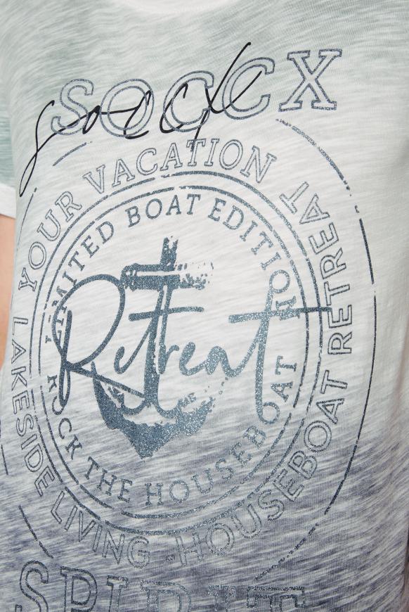 T-Shirt Dip Dye mit Glitter Print