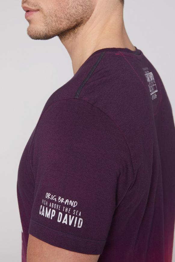 T-Shirt Dip Dye mit Logo Prints
