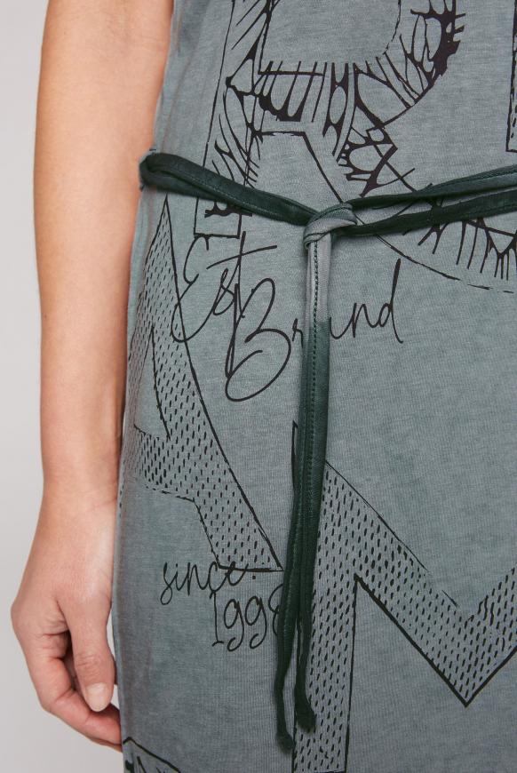 T-Shirt-Kleid mit großem Wording Print