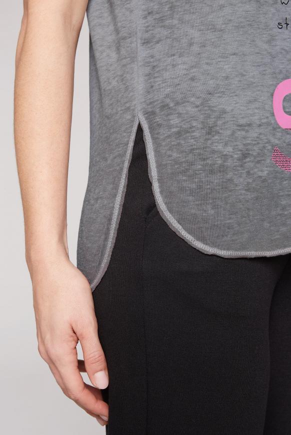 T-Shirt mit Ausbrenner-Effekten und Artwork