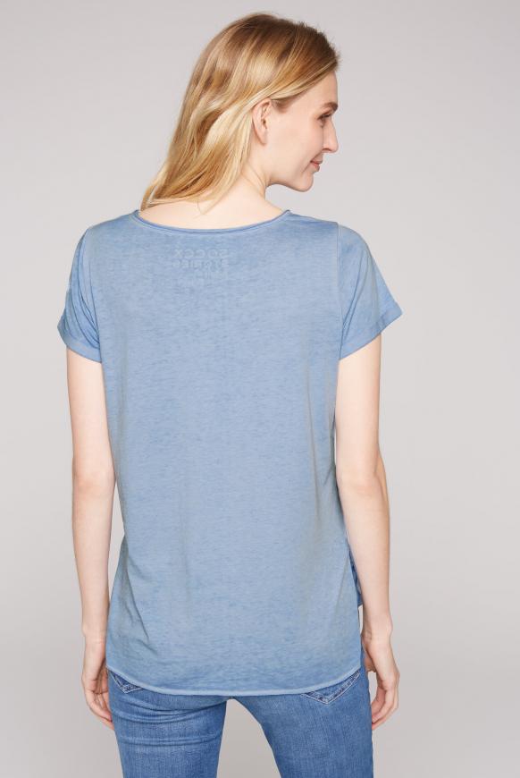 T-Shirt mit Ausbrenner-Effekten und Artwork
