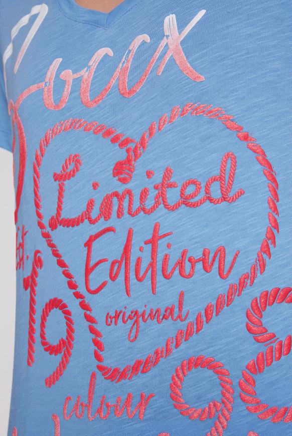 T-Shirt mit Glitter Puff Print