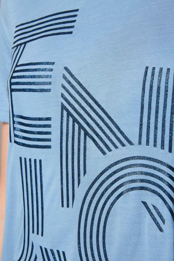 T-Shirt mit Glitter Wording Print