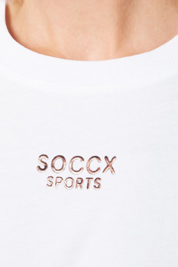 T-Shirt mit Knoten und Logo Print