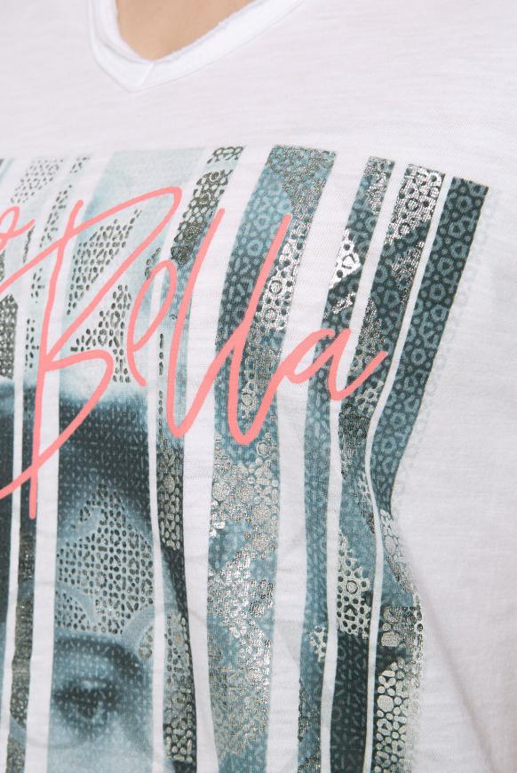 T-Shirt mit Used-Kanten und Artwork