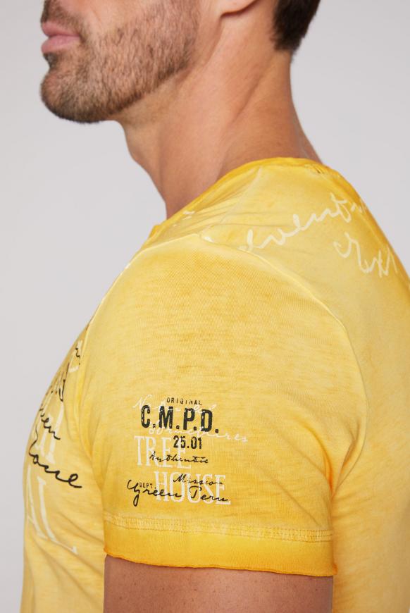 T-Shirt mit Used-Optik und Artworks