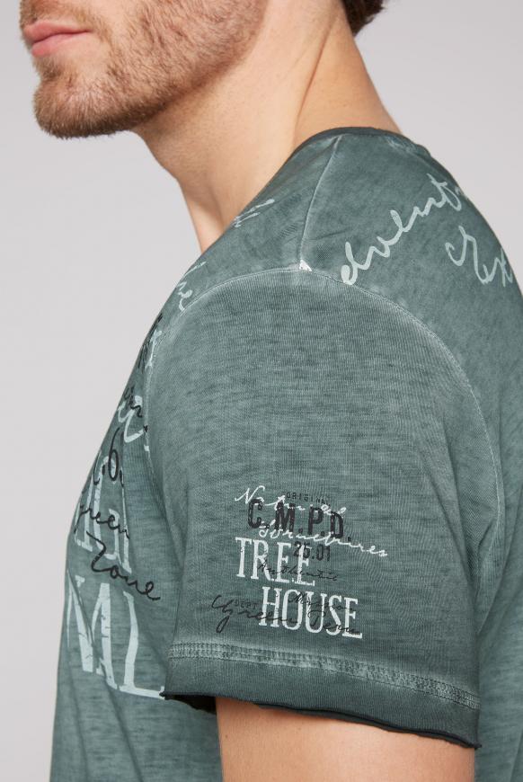 T-Shirt mit Used-Optik und Prints