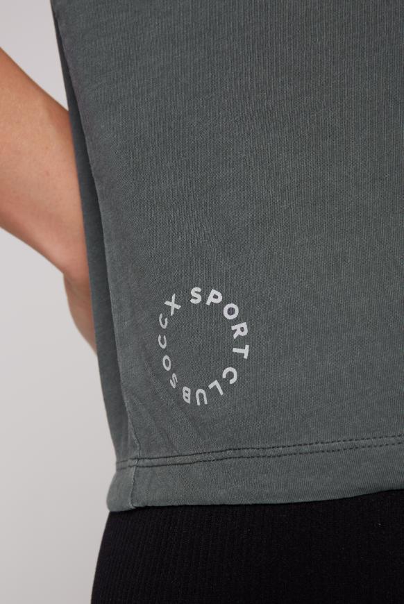 T-Shirt mit verstellbarem Gummizugsaum