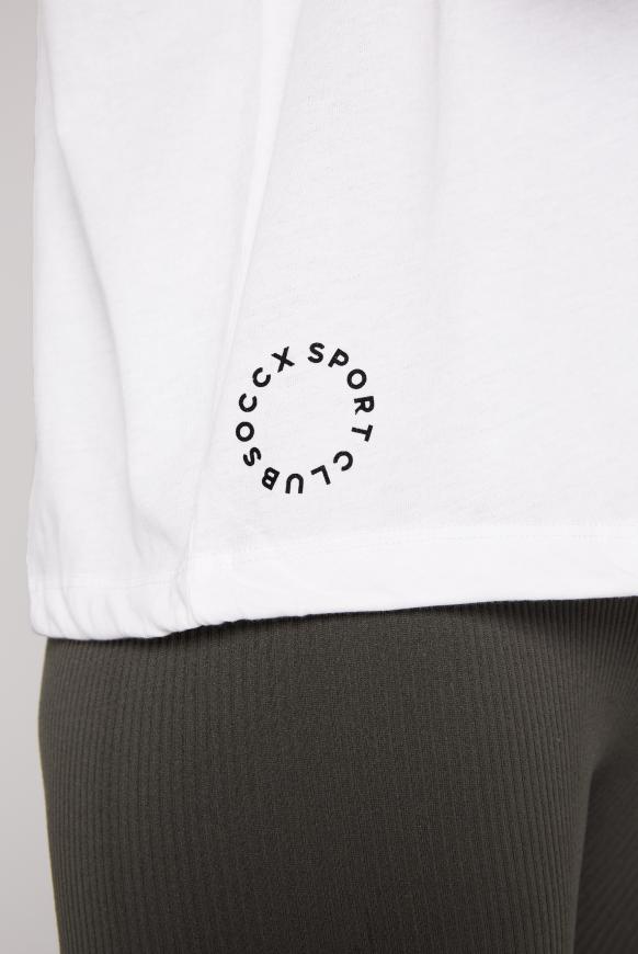 T-Shirt mit verstellbarem Gummizugsaum