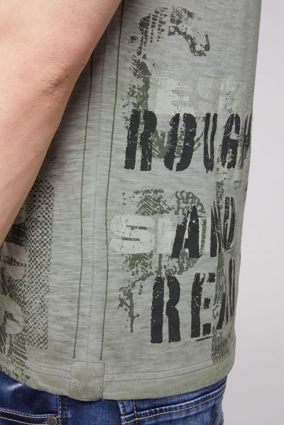 T-Shirt Oil Dyed mit Vintage Print