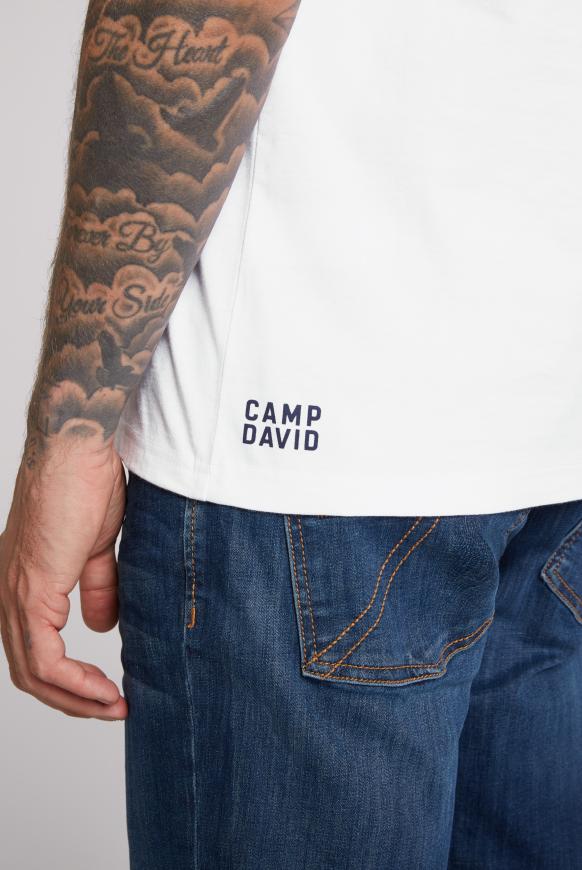 T-Shirt Rundhals mit Label Prints