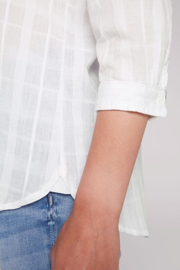 Tunika-Bluse mit Karowebmuster