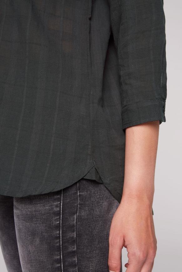 Tunika-Bluse mit Karowebmuster