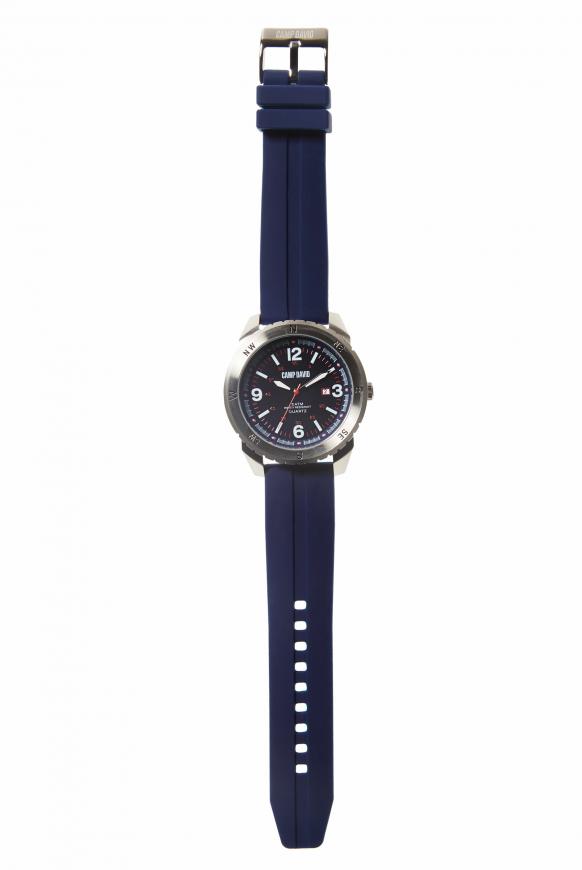 Uhr aus Edelstahl mit Silikonarmband