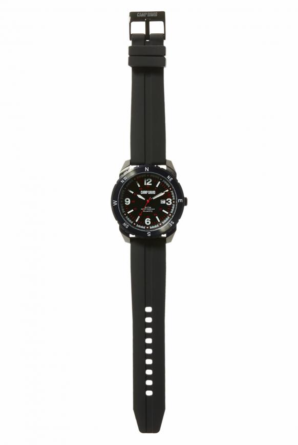Uhr aus Edelstahl mit Silikonarmband