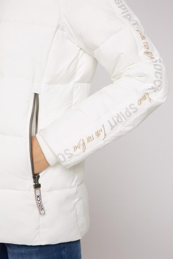 Winterjacke mit Kapuze und Logo-Tapes