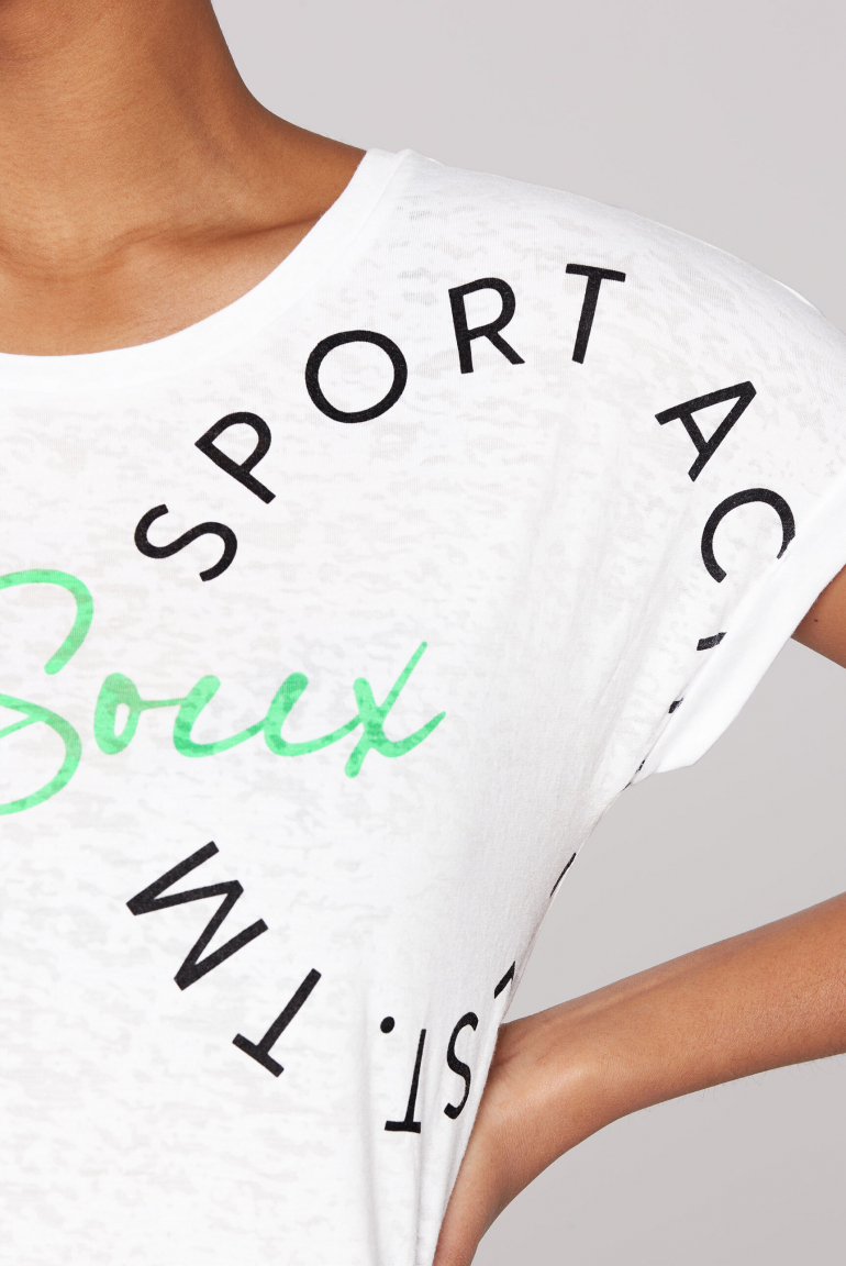 Ärmelloses Shirt mit Ausbrenner-Effekten