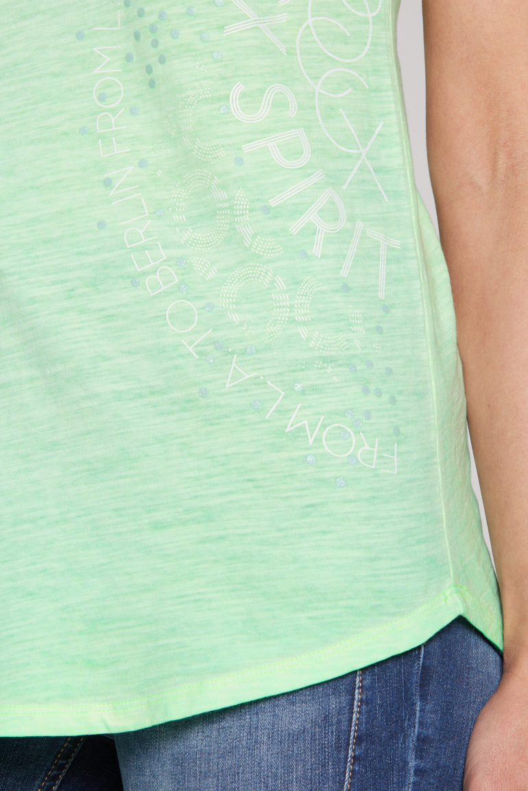 Ärmelloses Shirt mit V-Ausschnitt und Artwork
