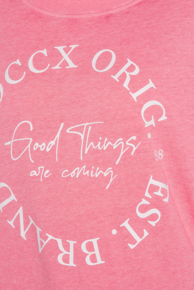 Basic Sweatshirt mit verkürzten Fledermausärmeln