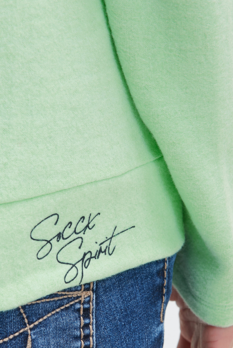 Flauschpullover mit Wording Print