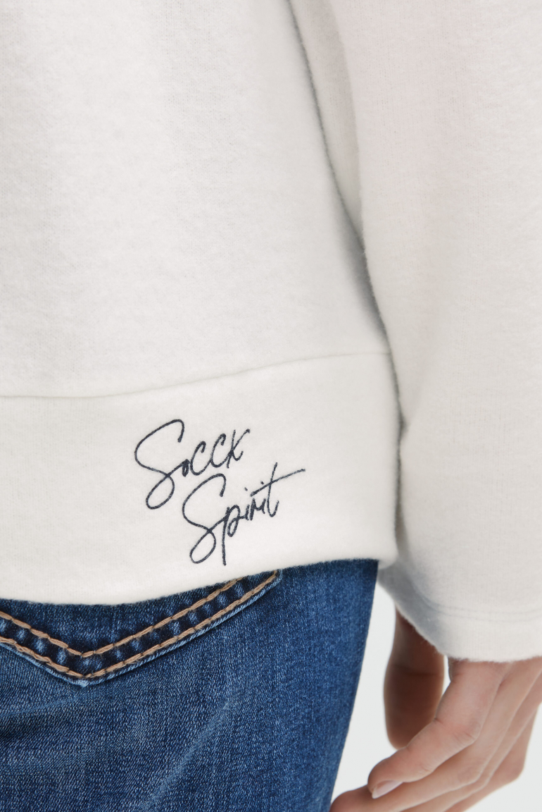 Flauschpullover mit Wording Print