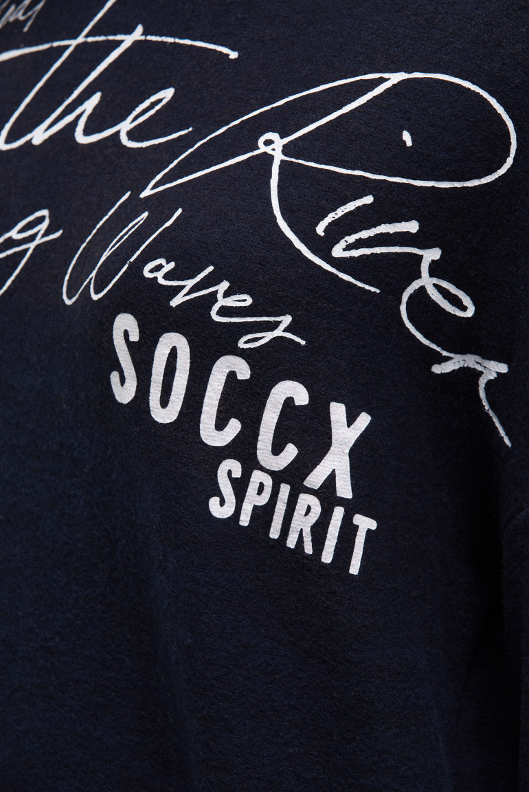 Flauschpullover mit Wording Print