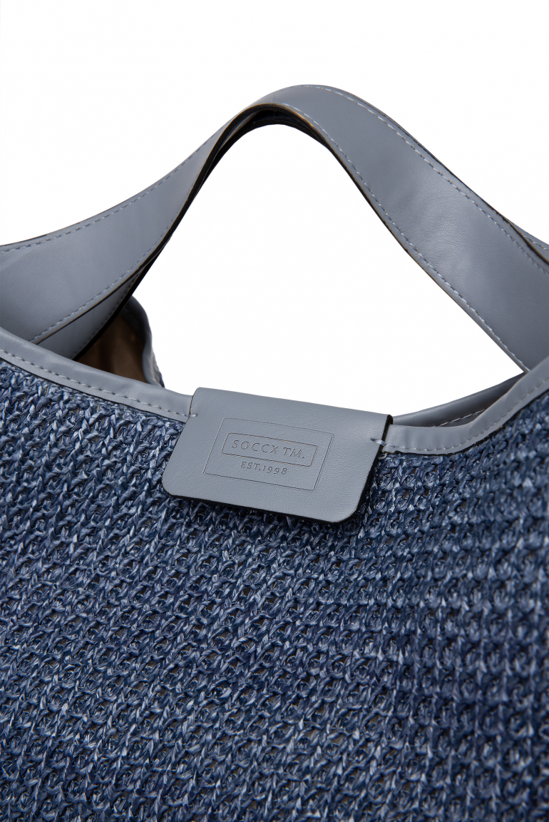 Hobo Bag im Häkel-Design mit Logo-Wechselgurt