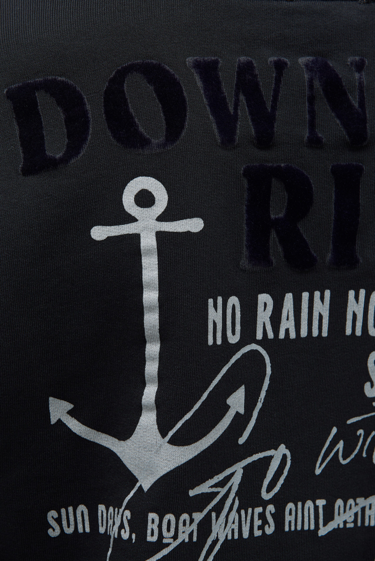 Hoodie mit dekorativem Rücken-Artwork