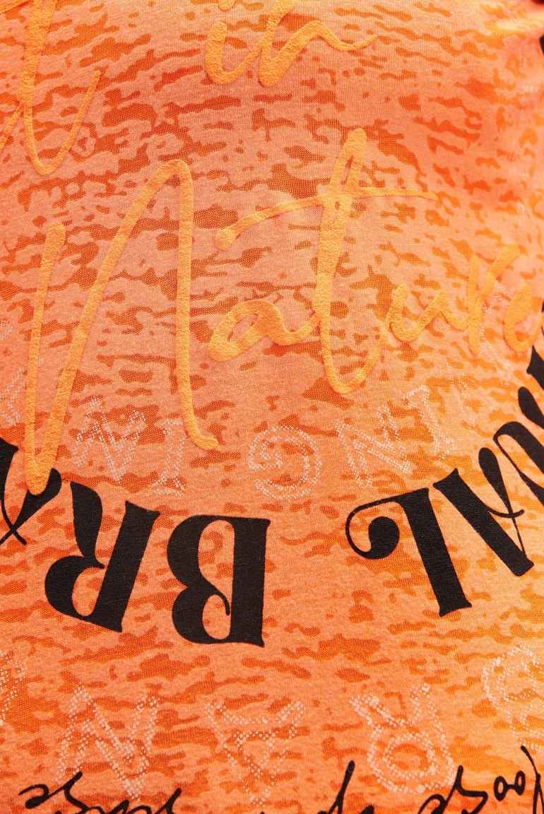 Kapuzenshirt mit Ausbrenner-Effekten und Artwork