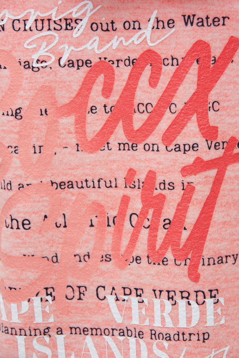 Kapuzenstrickjacke aus Flauschstrick mit Rücken-Print