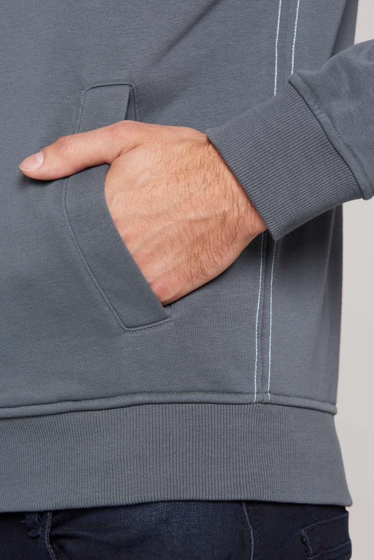 Kapuzensweatjacke mit Logo-Applikationen