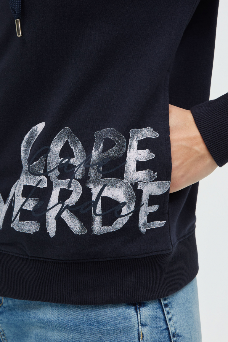 Kapuzensweatjacke mit Print Artworks