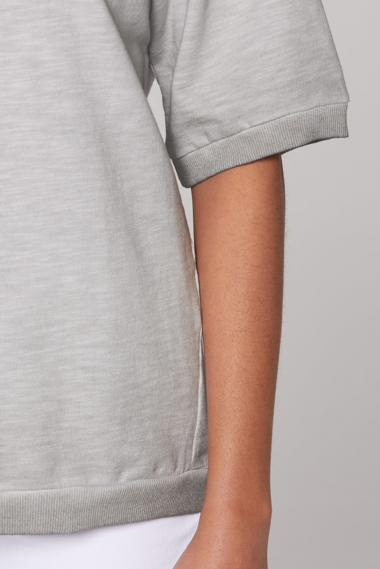 Kurzarm-Sweatshirt mit Label Print