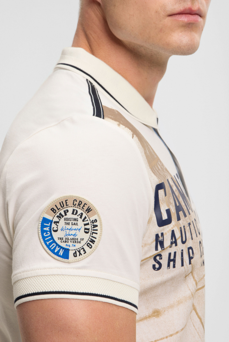 Kurzarmpolo mit Logo- und Photoprint