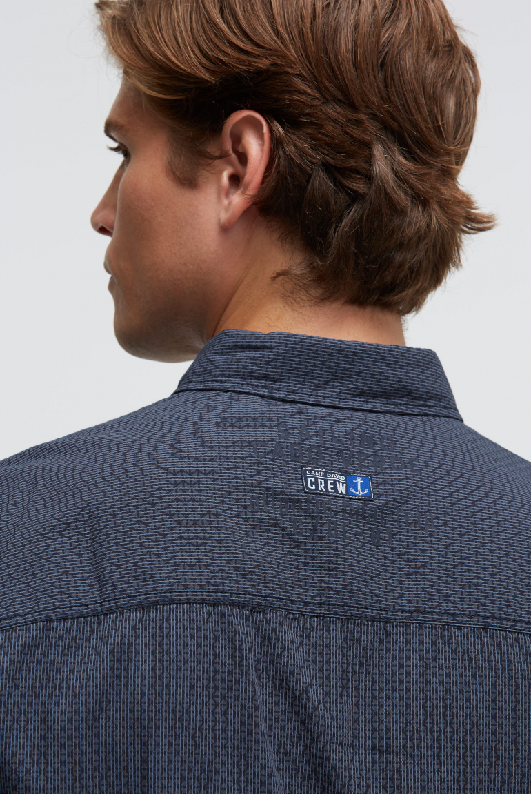 Langarmhemd mit All Over Print und Streifen