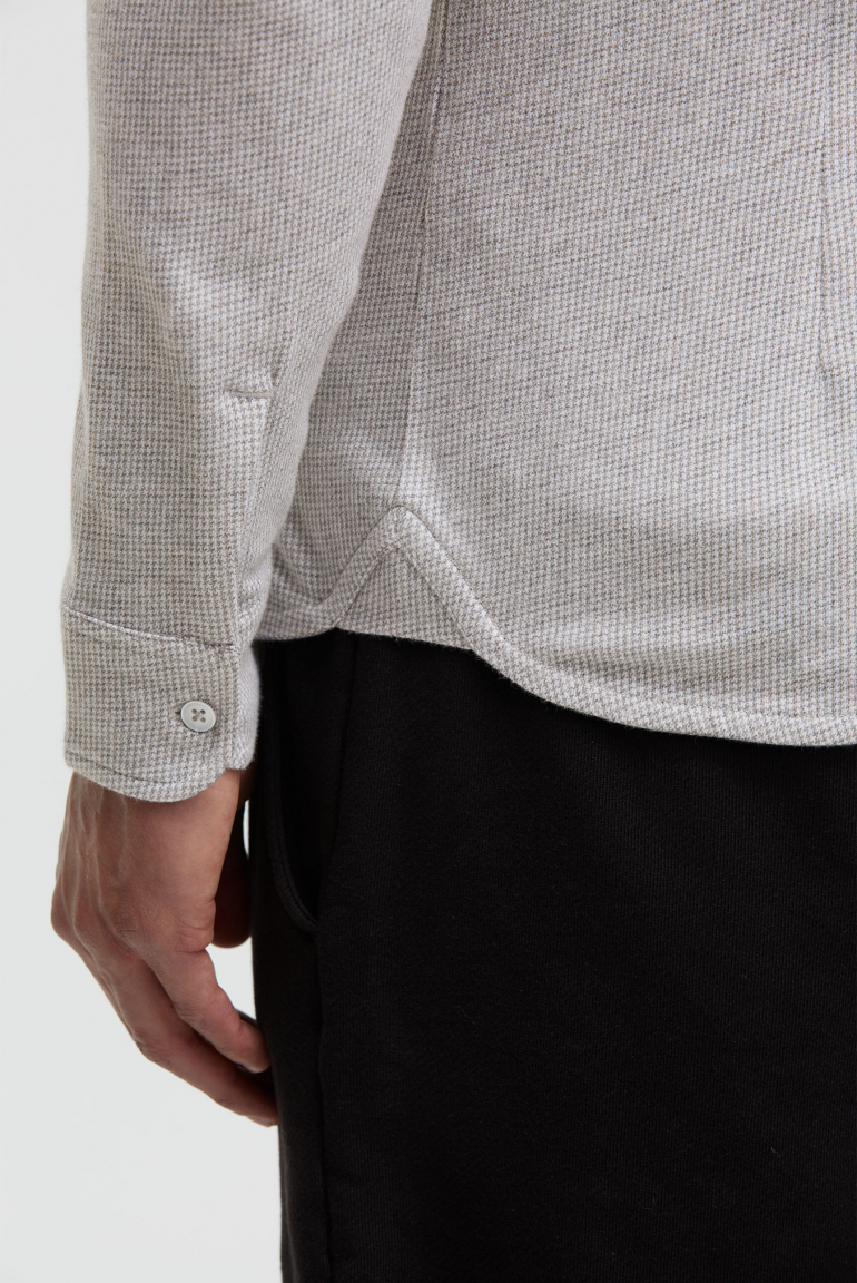 Langarmhemd mit Mini Pepitamuster