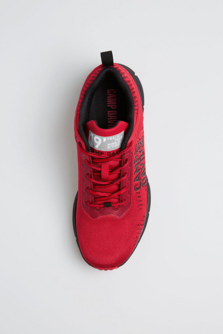 Leichter Sneaker im Knit-Design mit Logo Artwork