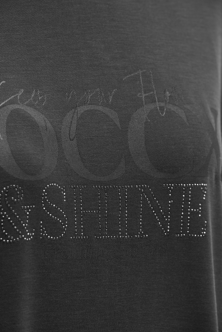 Logo T-Shirt mit Schmucksteinen